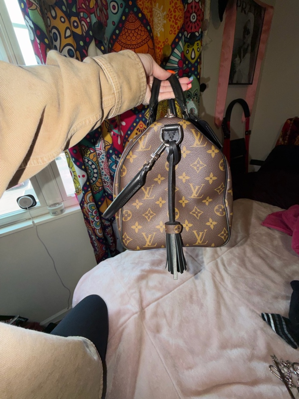 Louis Vuitton Brown Monogram Canvas Speedy soft 30 Bandoulière Bag - Picture 6 of 12